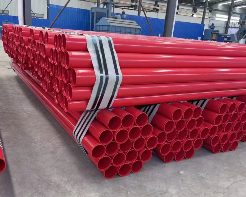 消防專用紅色涂塑鋼管 消防專用紅色涂塑鋼管